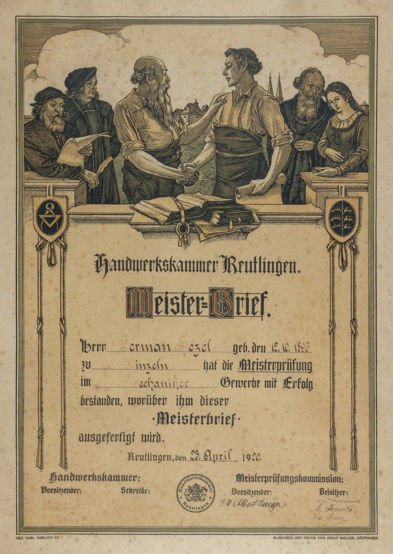 German Hezel Meisterbrief
