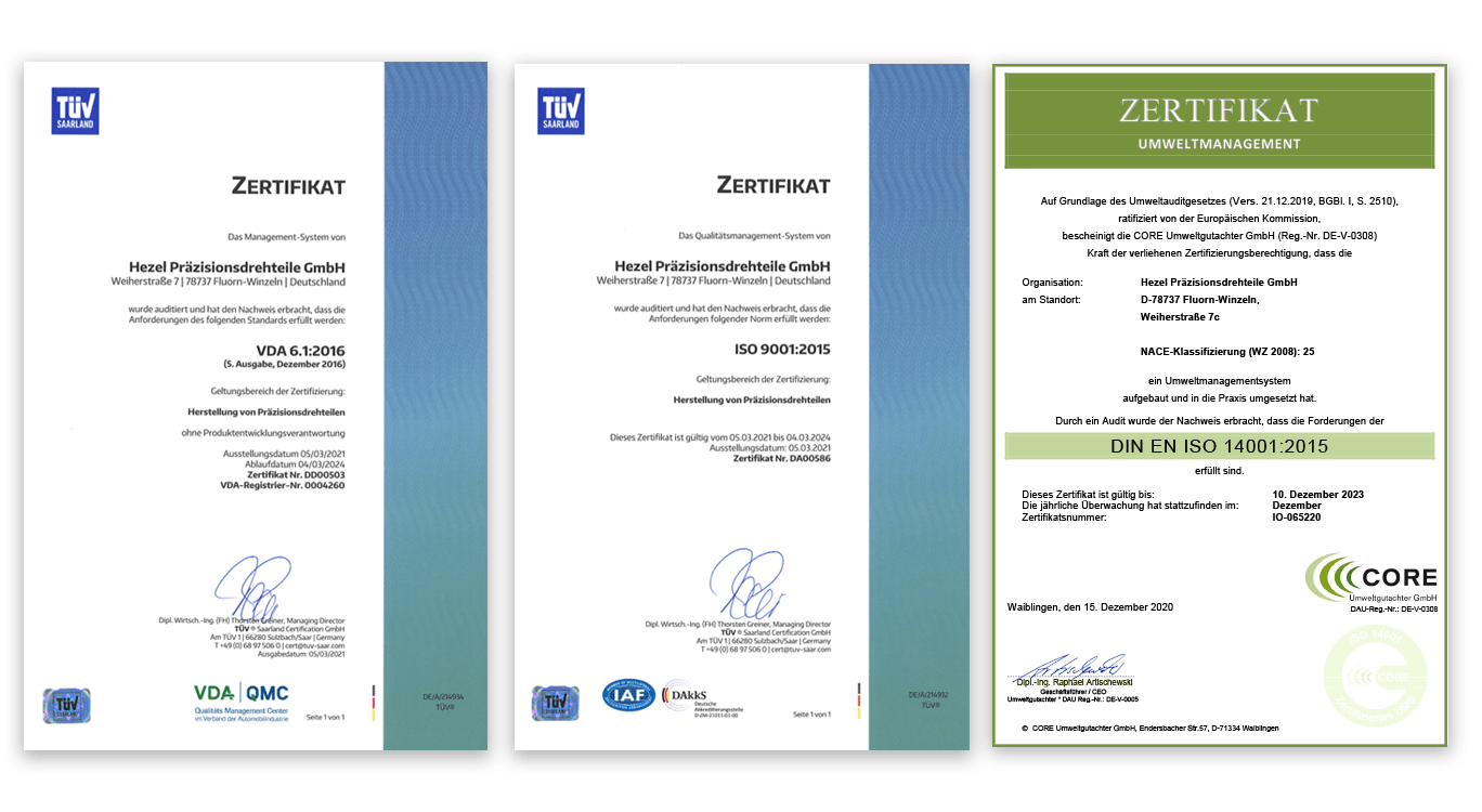 ISO-Zertifizierung Qualitätsmanagement, Umweltmanagement